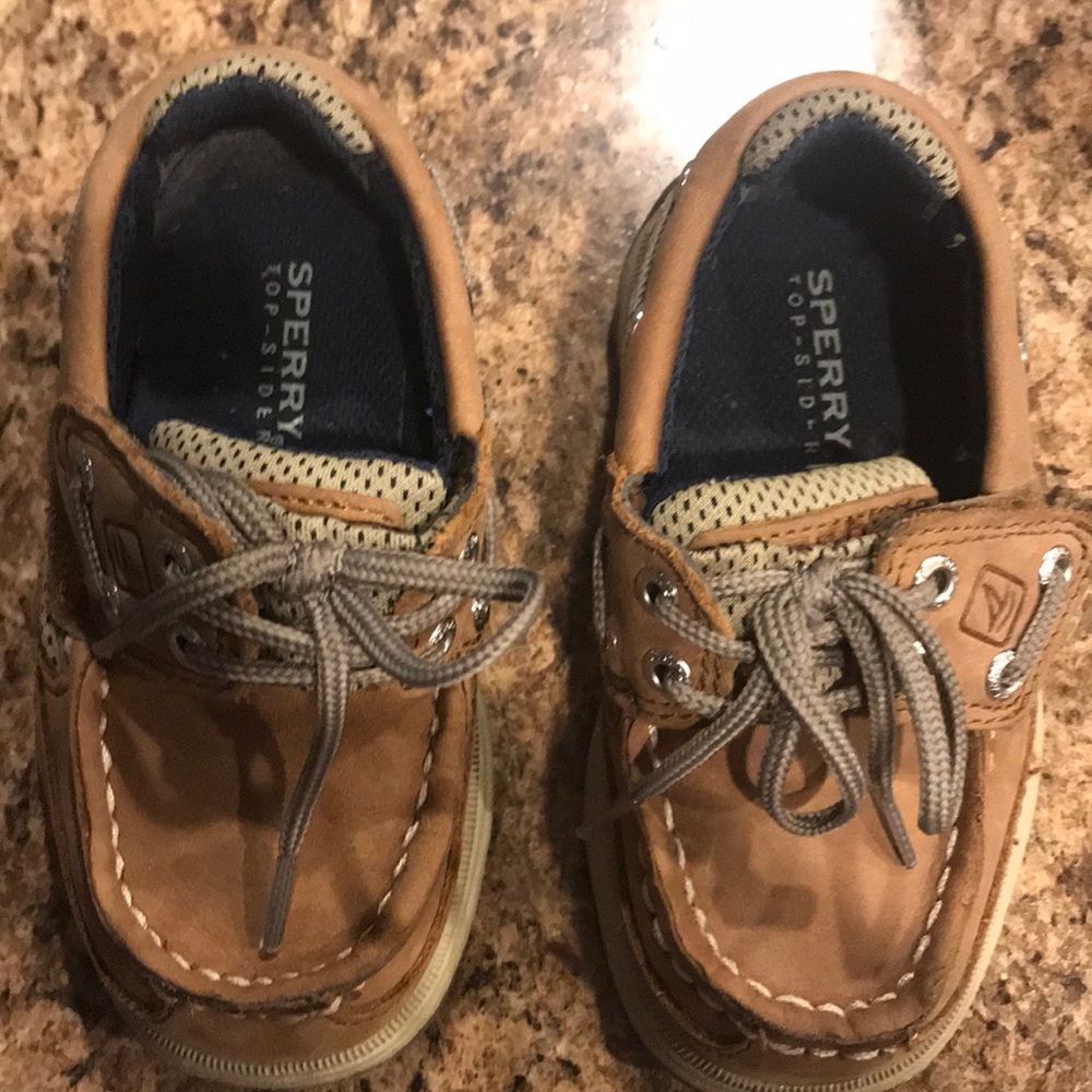 Toddler boy size 6 sperrys  .